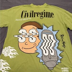 Civilregime x Rick and Morty Green Graphic Tee